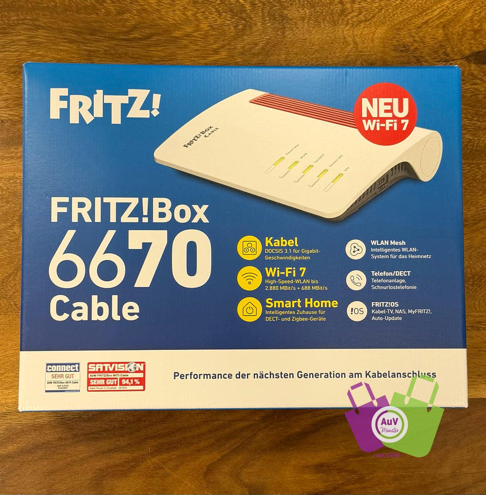 FRITZ!Box 6670 Cable · Wi-Fi 7, Mesh, DECT