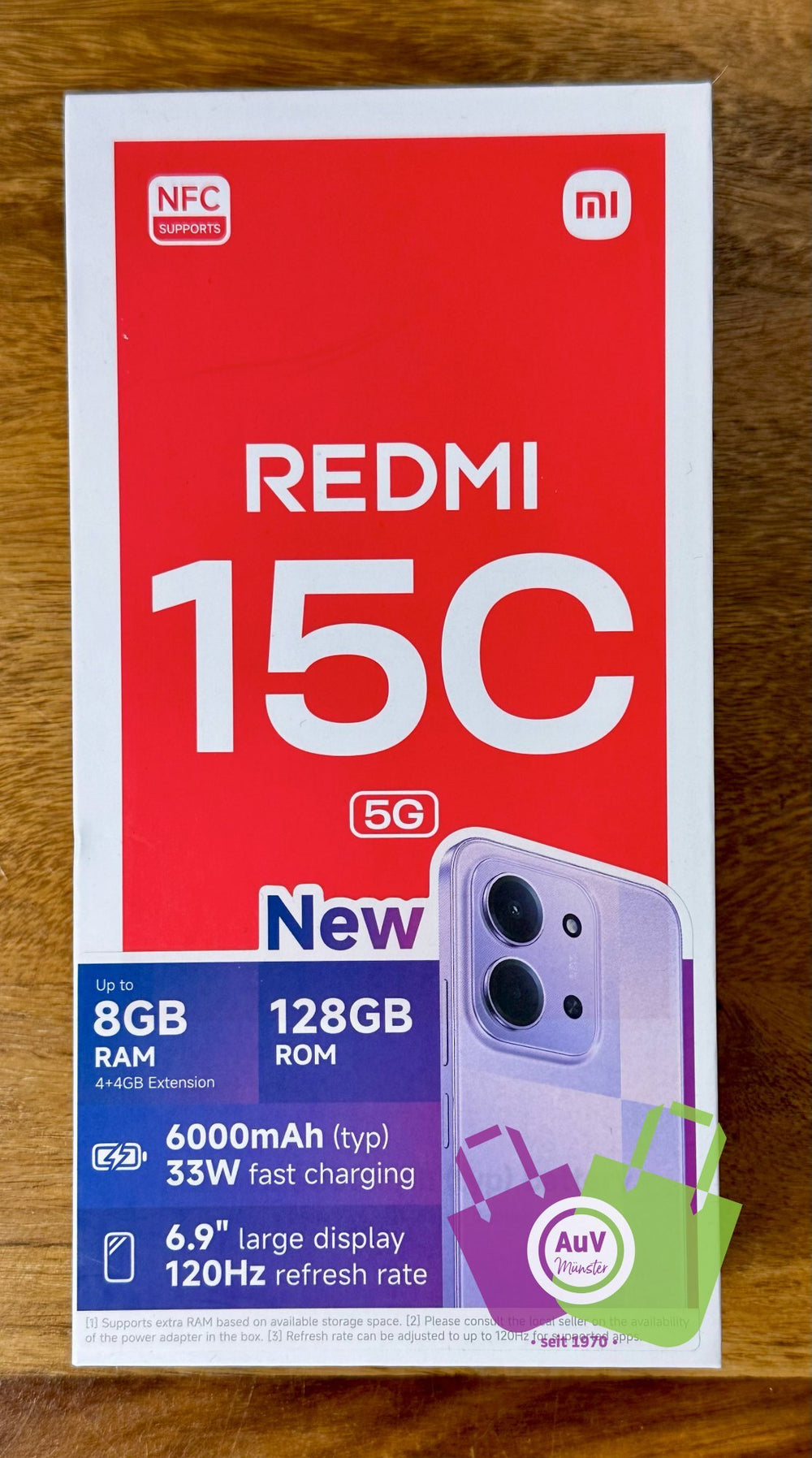 Xiaomi Redmi 15C 5G 128GB Midnight Black - Neu/OVP